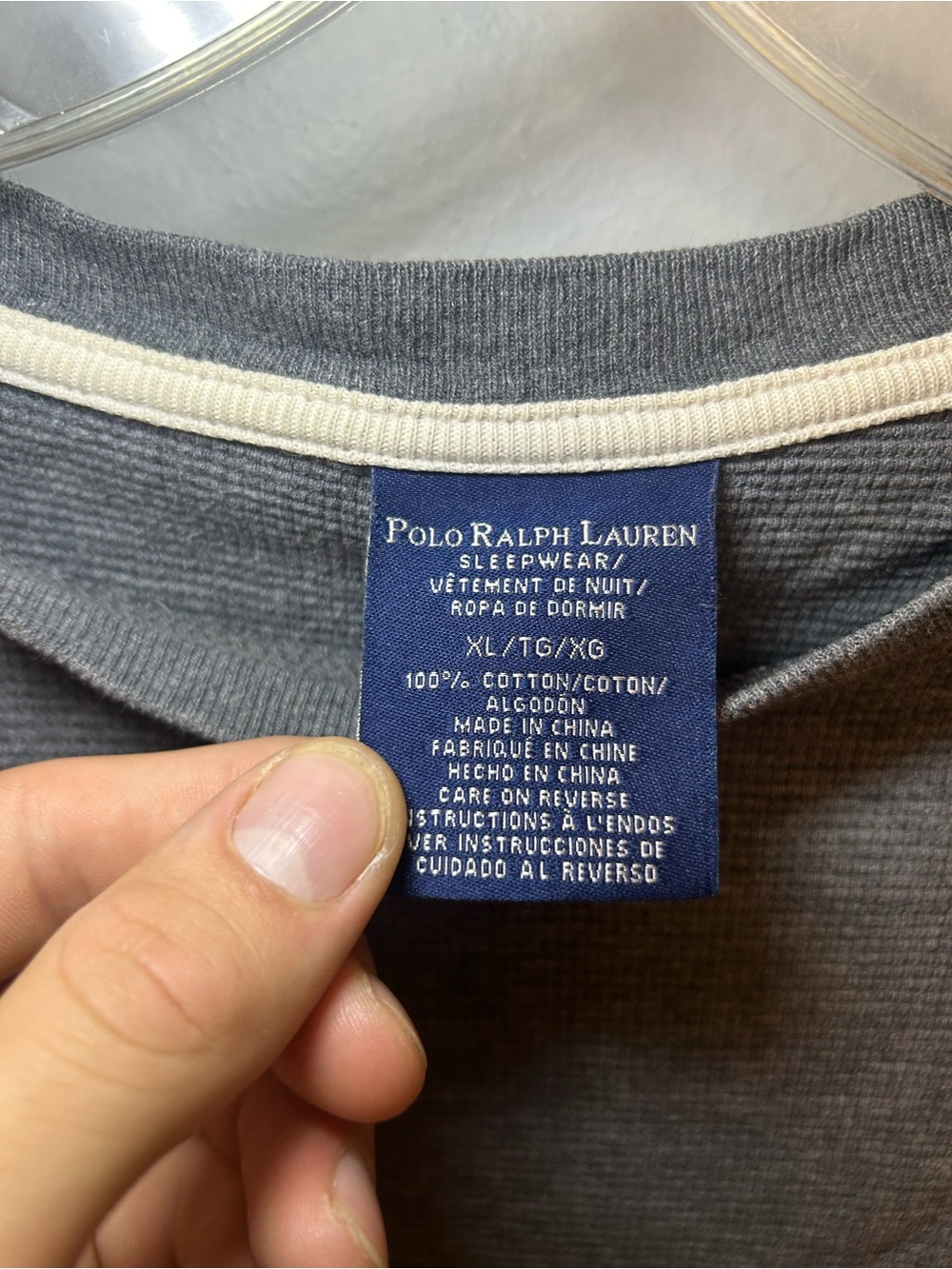 Polo Ralph Lauren sleepwear waffle thermal long sleeve - Picture 3 of 6